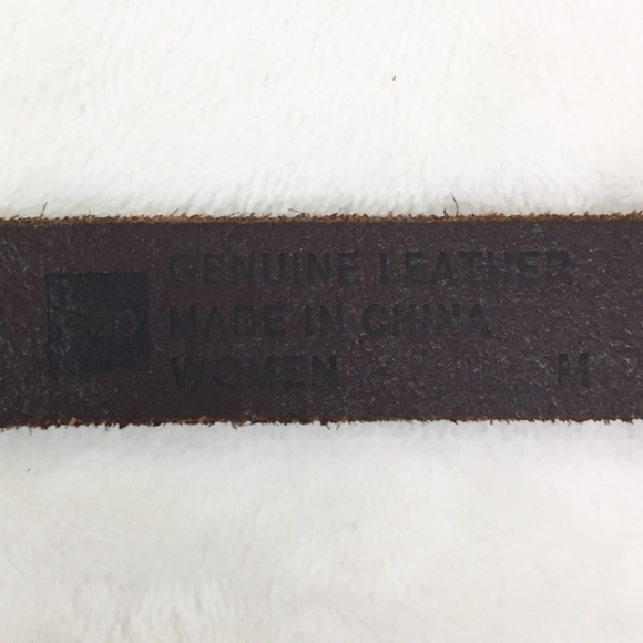 Gap Leather Belt Skinny with Stud Details Brown M - Picture 8 of 8